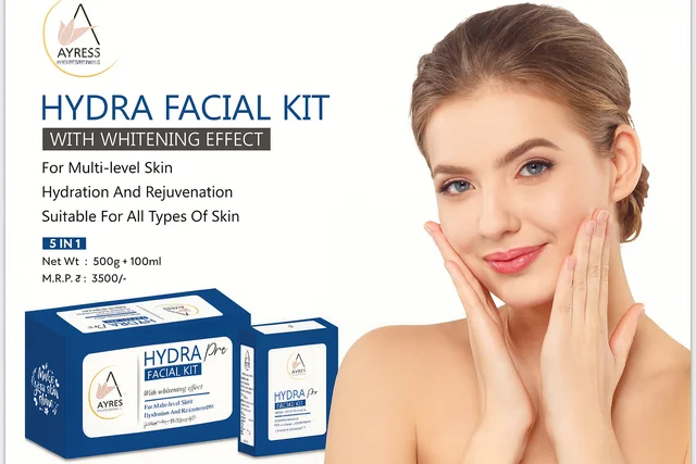 Ayress Professionals Hydra Pro Facial Kit 500g+100ml | Deep Hydration & Glow | With Hyaluronic Acid & Botanical Extracts | Salon-Style Skincare for All Skin Types