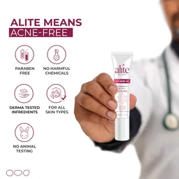 Alite Anti-Acne Spot Corrector Gel 15g | Reduces Active Acne & Pimples | Clears Pores & Acne Scars | Controls Oil & Redness | Day & Night Gel for Men & Women