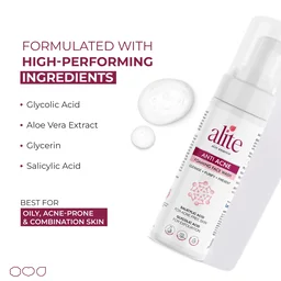 Alite Foaming Face Wash 60ml with 1% Salicylic Acid | Deep Cleansing & Illuminating Face Wash | Clears Active Acne & Clogged Pores | For Women & Men