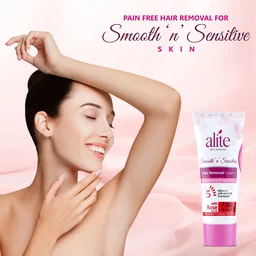 Alite Hair Removal Cream for Women - Combo Pack (2 x 60g) with Rose Water | Advanced 5-Minute Formula for Gentle & Pain-Free Hair Removal | Mild & Effective Hair Remover Cream"