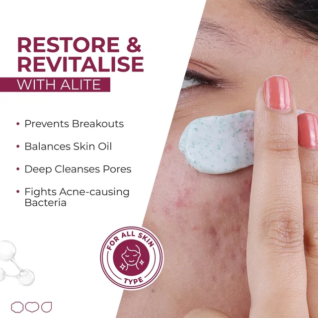 Alite Oil Control Gentle Face Wash 70g | Eliminates Excess Oil & Controls Sebum | Prevents Acne & Breakouts | Fresh, Purifying & Hydrating Cleanser