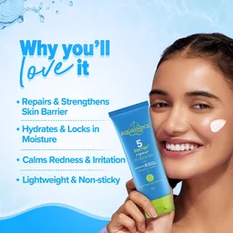 Aqualogica 5 Barrier+ Repair Moisturizer 100g | With Avocado & 5 Essential Ceramides | Repairs, Strengthens & Hydrates Skin Barrier | Non-Sticky | For All Skin Types