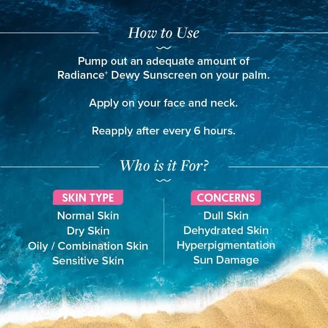 Aqualogica Dewy Sunscreen SPF 50 With Watermelon & Niacinamide | Hydrating & Protective your skin | Glowing Skin | Moisturizing & Brightening Formula | for All Skin Types | 50g