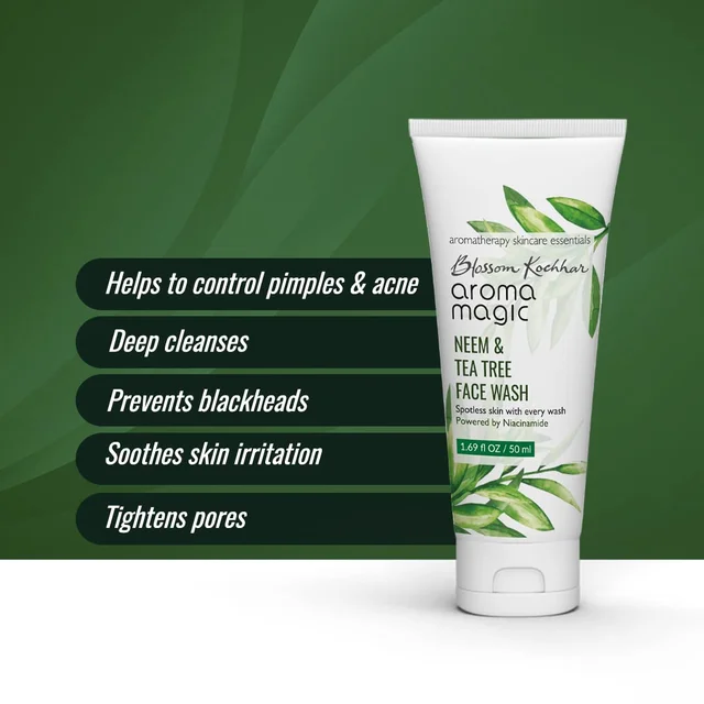 Aroma Magic Neem And Tea Tree Face Wash (PWRD by Niacinamide) - 100 ml