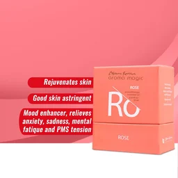 Aroma Magic Rose Essential Oil 10ml | Pure Rosa Damascena | Skin Astringent, Hormonal Balance, PMS Relief & Uplifting Mood | Natural & Aromatherapy Oil