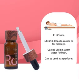 Aroma Magic Rose Essential Oil 10ml | Pure Rosa Damascena | Skin Astringent, Hormonal Balance, PMS Relief & Uplifting Mood | Natural & Aromatherapy Oil