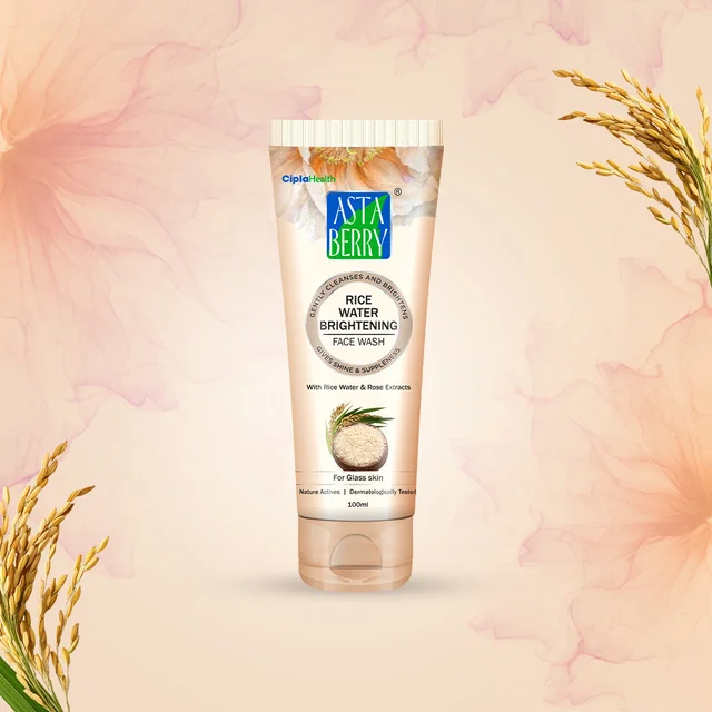 Astaberry Professional Rice Water Face Wash 195ml | Gentle Facial Cleanser | Helps Remove Dirt & Impurities | Refreshes Skin | Supports Hydration | Daily Face Cleanser