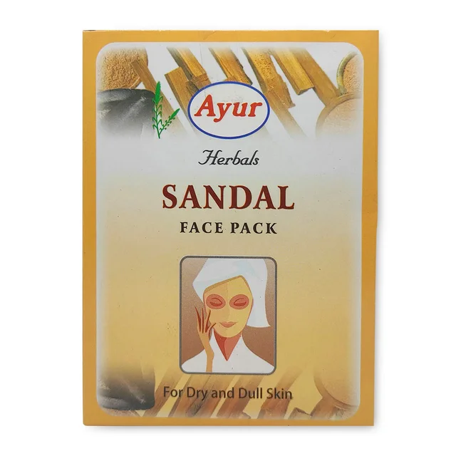 Ayur Herbals Sandal Face Pack, 100g | Natural Skin Brightening & Soothing Treatment