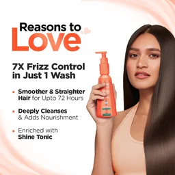Bblunt BBLUNT Advanced Smoothening Shampoo with Keratin & Hyaluronic Acid 300ml for Unisex | Frizz-Free & Straighter Hair | Gentle Cleanse & Adds Shine | SLS & Paraben Free