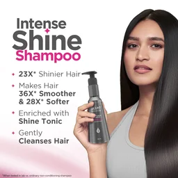 Bblunt BBLUNT Intense Shine Shampoo 300ml with Rice & Silk Protein | 23X* Shinier Hair | Enhances Gloss, Softness & Smoothness | Gentle Daily Cleanse | Suitable for All Hair Types
