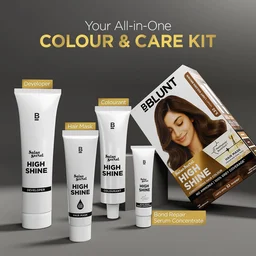 Bblunt BBLUNT Salon Secret High Shine Conditioning Hair Colour Honey Light Golden Brown 5.32 | With MaliPeptide BondTech | No Ammonia, 100% Grey Coverage, Long Lasting | Salon-Like Shine at Home