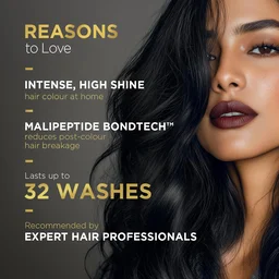 Bblunt BBLUNT Salon Secret High Shine Conditioning Hair Colour Natural Black 1 | With MaliPeptide BondTech | No Ammonia, 100% Grey Coverage, Long Lasting Colour | Salon Shine at Home