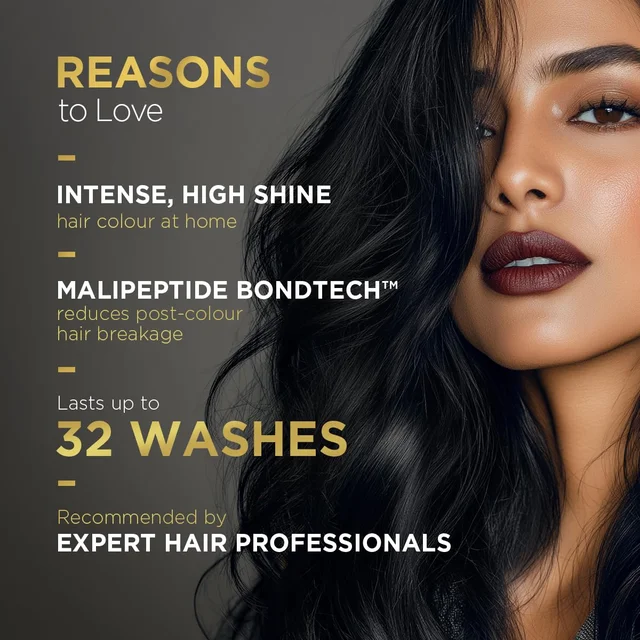 Bblunt BBLUNT Salon Secret High Shine Conditioning Hair Colour Natural Black 1 | With MaliPeptide BondTech | No Ammonia, 100% Grey Coverage, Long Lasting Colour | Salon Shine at Home