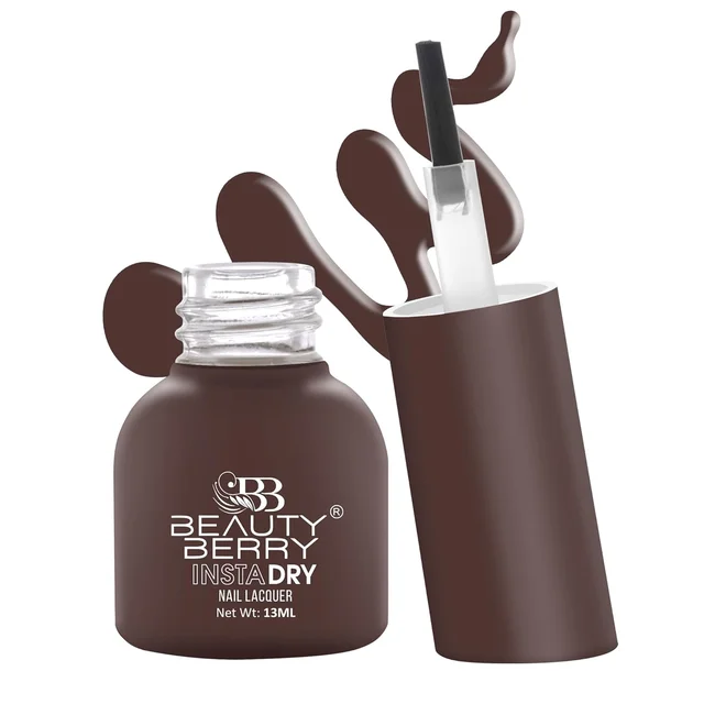 Beauty Berry Insta Dry Nail Lacquer Gem 61 - 13ml | Quick-Dry & Long-Lasting | High Shine & Smooth Application | Sparkling Gemstone Shade for Elegant Nails