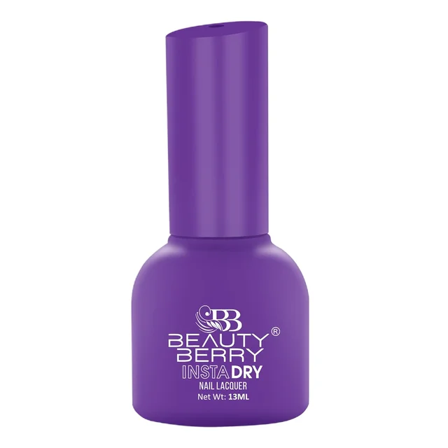 Beauty Berry Insta Dry Nail Lacquer Good Grape 45 - 13ml | Quick-Dry & Long-Lasting | High Shine & Smooth Application | Vibrant Grape Shade for Elegant Nails