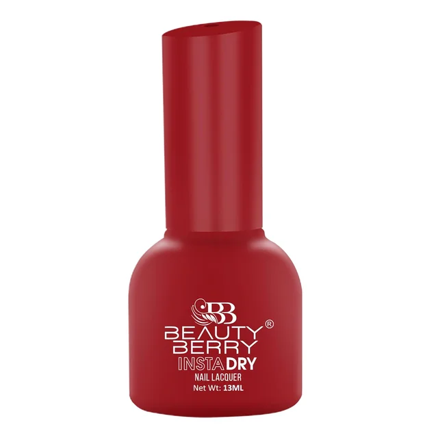 Beauty Berry Insta Dry Nail Lacquer Lady in Red 62 - 13ml | Quick-Dry & Long-Lasting | High Shine & Smooth Application | Classic Red Shade for Elegant Nails