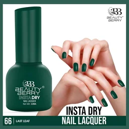 Beauty Berry Insta Dry Nail Lacquer Last Leaf 66 - 13ml | Quick-Dry & Long-Lasting | High Shine & Smooth Application | Effortless Manicures