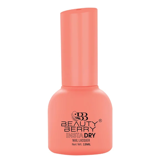 Beauty Berry Insta Dry Nail Lacquer Oyster Pink 22 - 13ml | Quick-Dry & Long-Lasting | High Shine & Smooth Application | Elegant Oyster Pink Shade for Sophisticated Nails