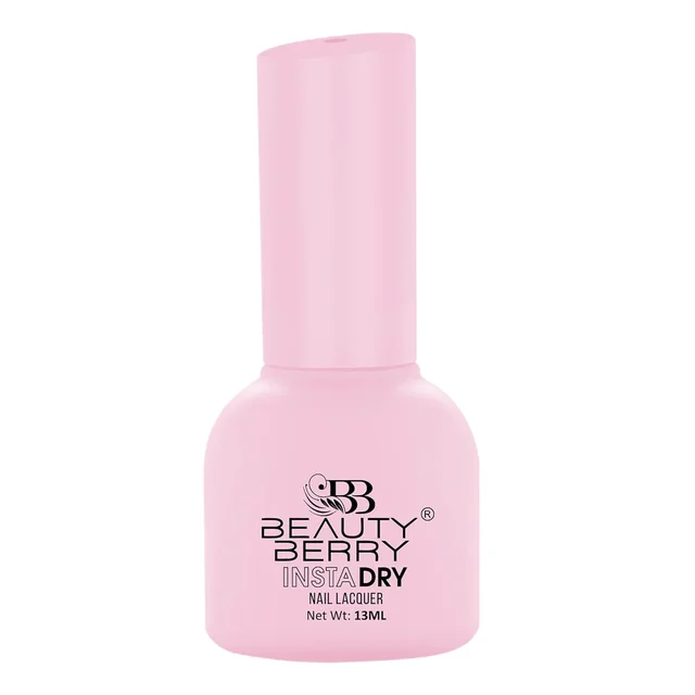 Beauty Berry Insta Dry Nail Lacquer Pink Lace 56 - 13ml | Quick-Dry & Long-Lasting | High Shine & Smooth Application | Elegant Pink Shade for Beautiful Nails
