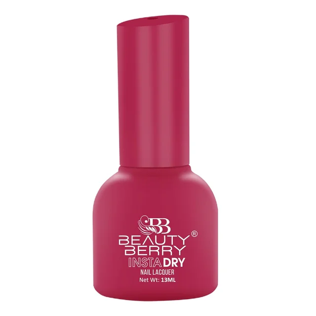 Beauty Berry Insta Dry Nail Lacquer Pink Passion 29 - 13ml | Quick-Dry & Long-Lasting | High Shine & Smooth Application | Vibrant Pink Shade for Elegant Nails