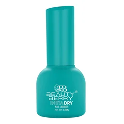 Beauty Berry Insta Dry Nail Lacquer Pool Dip 04 - 13ml | Quick-Dry & Long-Lasting | High Shine & Smooth Application | Cool Blue Shade for Effortless Style?