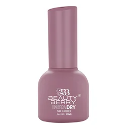 Beauty Berry Insta Dry Nail Lacquer Power Puff 02 - 13ml | Quick-Dry & Long-Lasting | High Shine & Smooth Application | Vibrant Shade for Everyday Glam