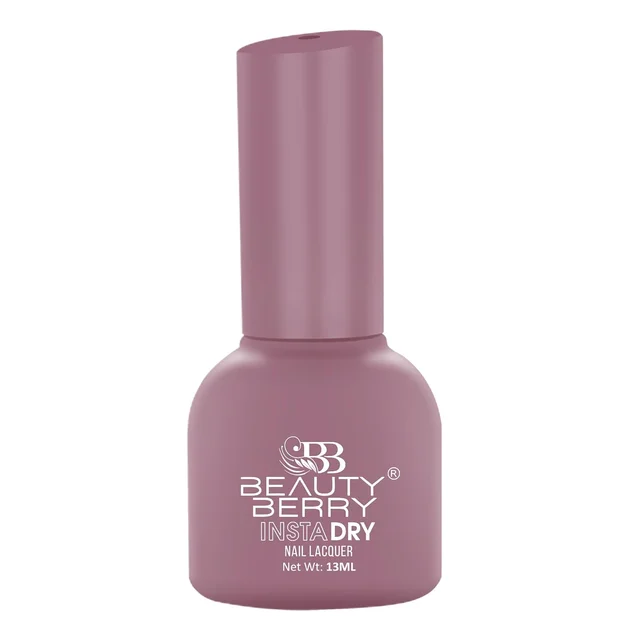 Beauty Berry Insta Dry Nail Lacquer Power Puff 02 - 13ml | Quick-Dry & Long-Lasting | High Shine & Smooth Application | Vibrant Shade for Everyday Glam