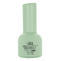 Beauty Berry Insta Dry Nail Lacquer Sega Green 12 - 13ml | Quick-Dry & Long-Lasting | High Shine & Smooth Application | Vibrant Green Shade for Bold Nails