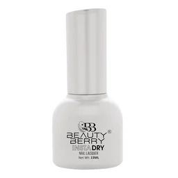 Beauty Berry Insta Dry Nail Lacquer Silver lining 70 - 13ml | Quick-Dry & Long-Lasting | High Shine & Smooth Application | Versatile shade suitable for various occasions