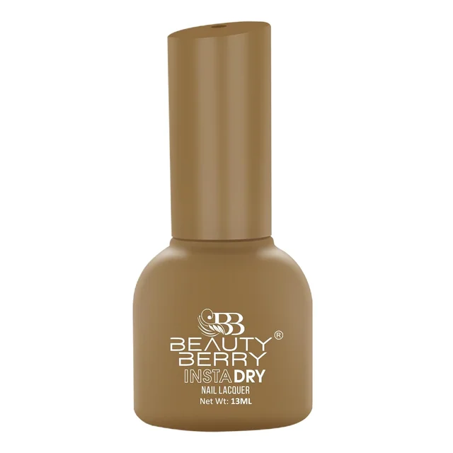 Beauty Berry Insta Dry Nail Lacquer Smudge 44 - 13ml | Quick-Dry & Long-Lasting | High Shine & Smooth Application | Chic Taupe Shade for Sophisticated Nails