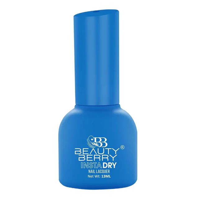 Beauty Berry Insta Dry Nail Lacquer Splash 18- 13ml | Quick-Dry & Long-Lasting | High Shine & Smooth Application | Vibrant Blue Shade for Striking Nails