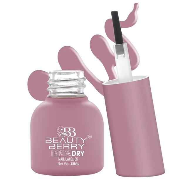 Beauty Berry Insta Dry Nail Lacquer True Love 43 - 13ml | Quick-Dry & Long-Lasting | High Shine & Smooth Application | Romantic Pink Shade for Elegant Nails