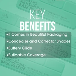 Beauty Berry Ultra HD Professional Base Palette | 12 Concealers | Waterproof & Revitalizing Formula | Full-Coverage, Lightweight, Long-Lasting & Blendable