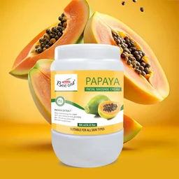 Bee One Papaya Facial Massage Cream 900ml | Enriched with Papaya Extracts for Deep Moisturizing, Brightening & 24H Hydration | Softens, Nourishes & Rejuvenates Skin | Paraben-Free & Vegan