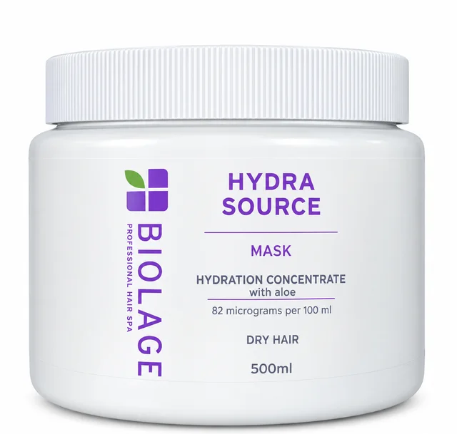 Biolage Hydra Source Deep Treatment Mask 500ml | Hair Mask for Dry Hair | Deep Hydration & Conditioning | Soft, Smooth & Nourished Hair (Additional ₹99 charged due to excess shipment weight) - 500g