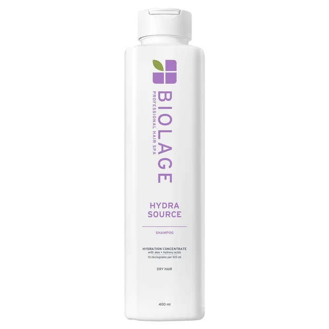 Biolage Hydra Source Shampoo 400ml | Shampoo for Dry & Dehydrated Hair | Hydrating & Moisturizing Formula | Soft & Nourished Hair