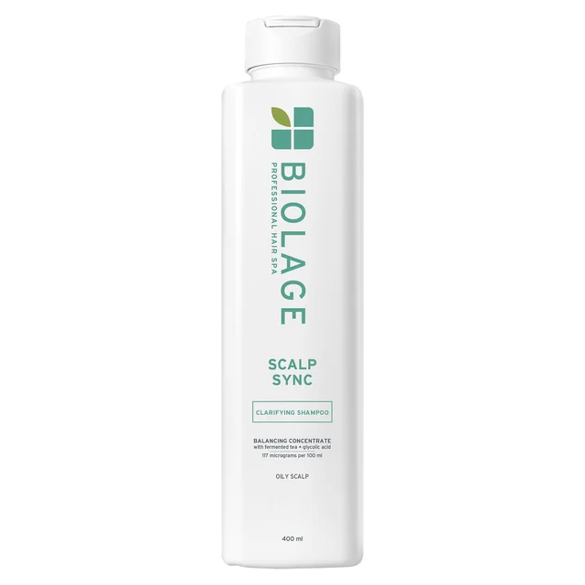 Biolage Scalp Sync Clarifying Shampoo 400ml | Clarifying Shampoo for Scalp | Glycolic Acid & Fermented Tea | Clean & Hydrated Scalp