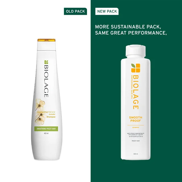 Biolage Smooth Proof Anti-Frizz Shampoo 400ml | Shampoo for Dry & Frizzy Hair | Frizz Control, Smooth & Shiny Hair