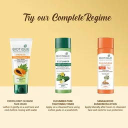 Biotique Sun Shield Sandalwood Sunscreen Ultra protecting Lotion 120ml | SPF 50+ UVA/UVB rays | Keeps Skin Soft, Fair and Moisturized | Ayurvedic Sunscreen Lotion | Water Resistant| For All Skin Types|