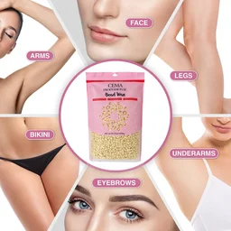 CEMA Professional Hard Wax Beads 1000g | Strip-Free Microwave Wax for Face, Body, Bikini & Sensitive Skin | White Chocolate Wax | Painless & Flexible