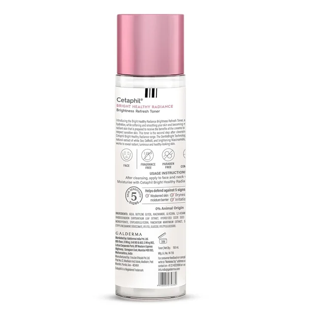Cetaphil Bright Healthy Radiance Refresh Toner Cream - White, 150 ml