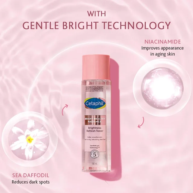 Cetaphil Bright Healthy Radiance Refresh Toner Cream - White, 150 ml