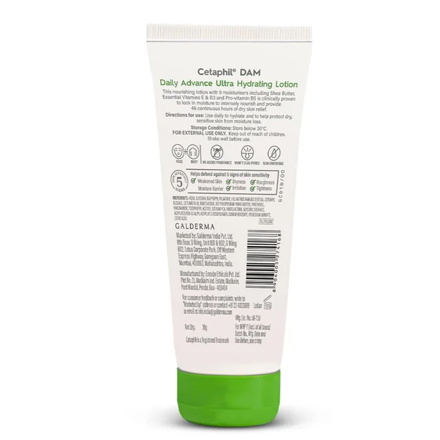 Cetaphil DAM Daily Advance Ultra Hydrating Lotion 30g| For Continously Dry and Sensitive Skin