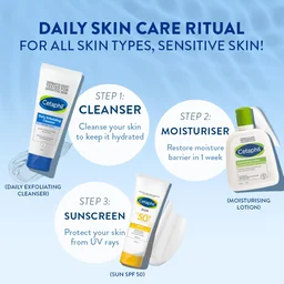 Cetaphil Face Wash Daily Exfoliating Cleanser For All Skin Types, 178ml