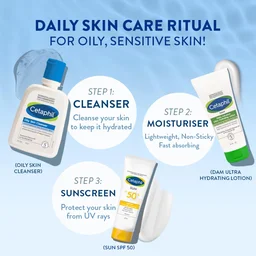 Cetaphil Oily Skin Cleanser - 125ml | Daily Face Wash for Oily and Acne-Prone Skin | Gentle Foaming Formula