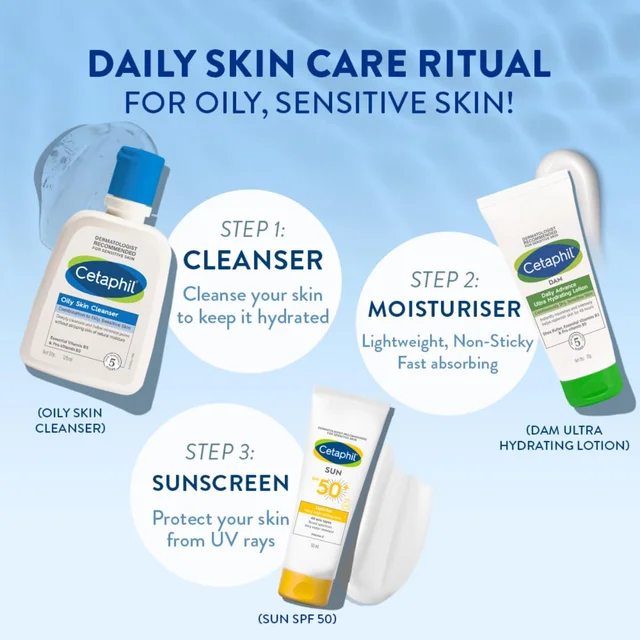 Cetaphil Oily Skin Cleanser - 125ml | Daily Face Wash for Oily and Acne-Prone Skin | Gentle Foaming Formula