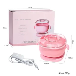 Wax Heater Compact Electric Wax Heater Pink for Hard & Soft Wax | Fast Heating Wax Warmer with Silicone Pot Liner | Portable Hair Removal Machine for Home & Salon Use | Unisex