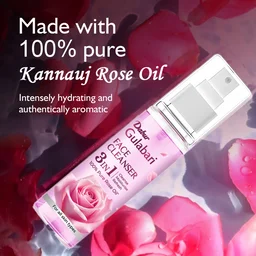 Dabur Gulabari Rose Glow Face Cleanser 100ml | For All Skin Types | 3-in-1 Cleanser | Cleans, Balances & Hydrates Skin | Gentle & Refreshing