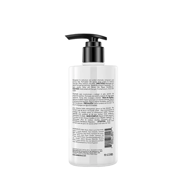 De Fabulous Reviver Hair Repair Shampoo 250ml | Repairs Dry & Frizzy Hair, Sulfate-Free, pH Balanced Formula | Nourishes & Strengthens | Suitable for All Hair Types