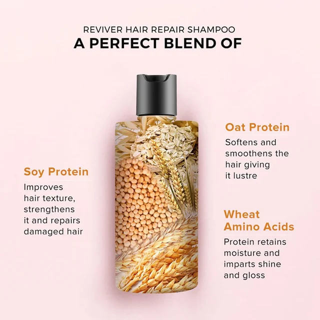 De Fabulous Reviver Hair Repair Shampoo 250ml | Sulphate Free | pH Balanced Shampoo | Repairs DryFrizzy Hair | Strengthens Smoothness & ShineFor All Hair Types